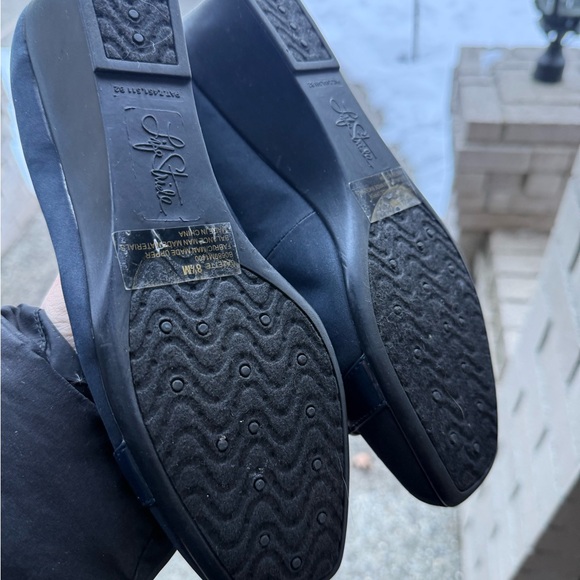 LifeStride Gazette Navy blue shoes 8 1/2 heels wedge style - Picture 4 of 6